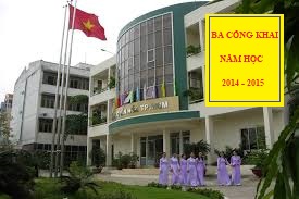 BA CÔNG KHAI NĂM HỌC 2014 - 2015